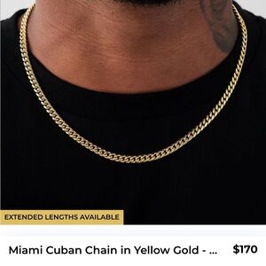 GLD Miami Cuban Chain in Yellow Gold